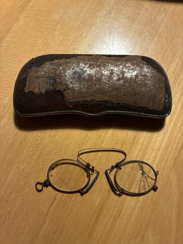Antike klappbare metallbrille - antike,